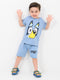 Bluey Themed Cotton Short Set (Blue-Grey)
