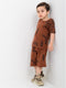 Lion Themed Cotton Short Set (Dark Brown)