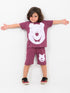 Oversized Winnie The Pooh Cotton Short Set (Maroon)