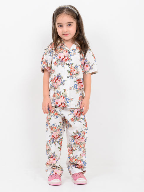 Spring Hug Imported Linen Set (Floral White)