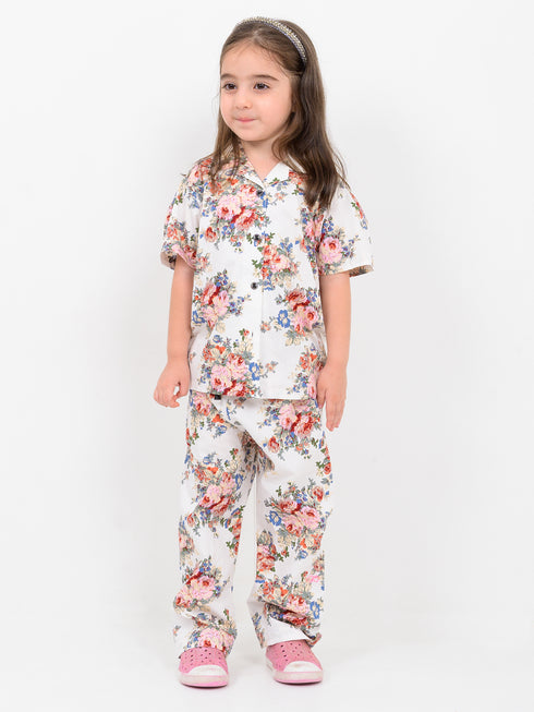 Spring Hug Imported Linen Set (Floral White)
