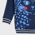 Fox Printed Fleece Sweatshirt (Blue)