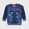 Fox Printed Fleece Sweatshirt (Blue)
