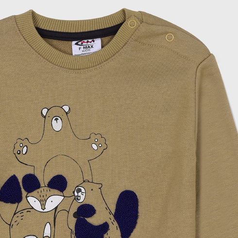 Forest Friends Terry Sweatshirt (Brown)