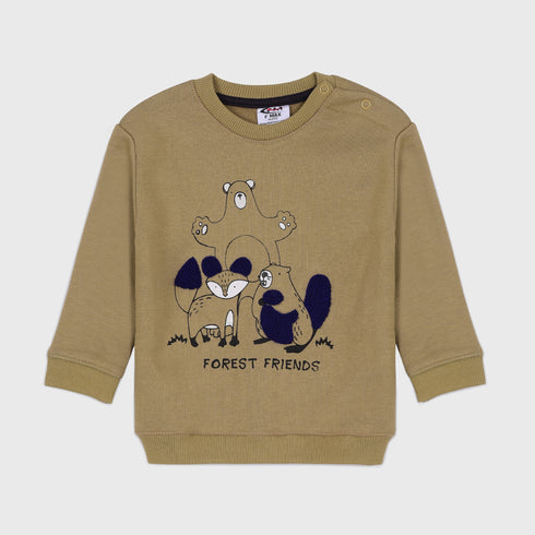 Forest Friends Terry Sweatshirt (Brown)