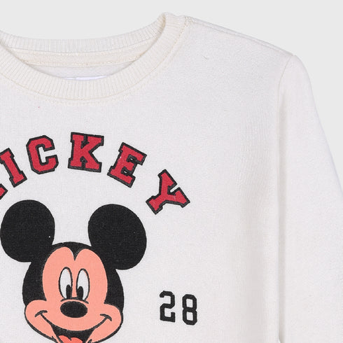 Mango Mickey Fleece Sweatshirt (White)