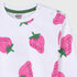 Strawberries Printed Terry Sweatshirt (White)