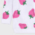 Strawberries Printed Terry Sweatshirt (White)