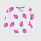 Strawberries Printed Terry Sweatshirt (White)