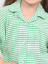 Imported Textured Wash & Wear Emerald Check 2 Piece Set (Emerald Green)