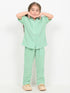 Imported Textured Wash & Wear Emerald Check 2 Piece Set (Emerald Green)