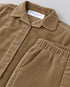 Imported Corduroy Button-Down 2 Piece Set (Camel Brown)