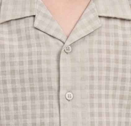 Classic Check Imported Wash & Wear 2 Piece Set (Beige)