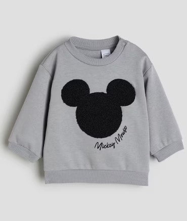 Mickey Towel Print Fleece Sweatshirt
