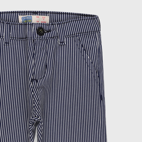 Stretchable Striped Cotton Pants