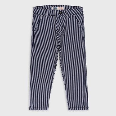 Stretchable Striped Cotton Pants