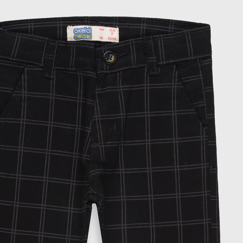 Stretchable Check Cotton Pants