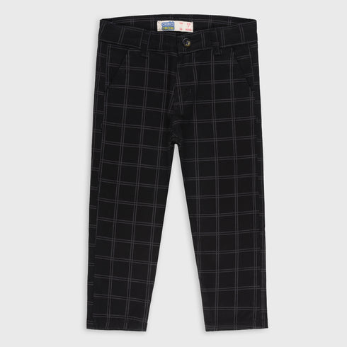 Stretchable Check Cotton Pants