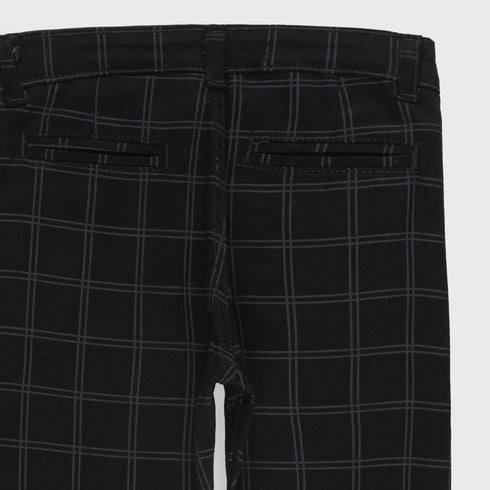 Stretchable Check Cotton Pants