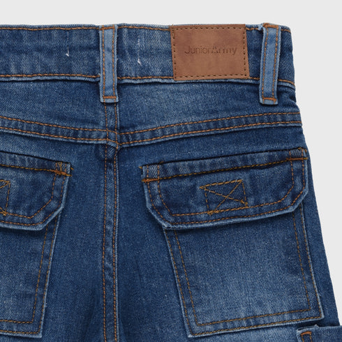 Cargo Stretchable Denim Shorts