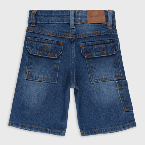 Cargo Stretchable Denim Shorts