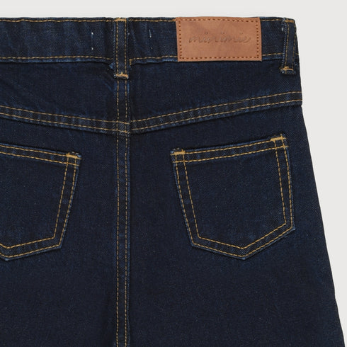 Bear Embossed Denim Jeans (Midnight Blue)