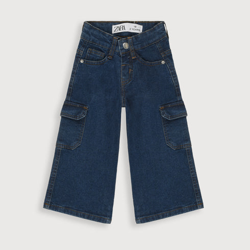 Playday Denim Cargo Jeans (Dark Blue)