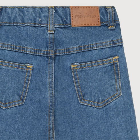 Bear Embossed Denim Jeans (Blue)