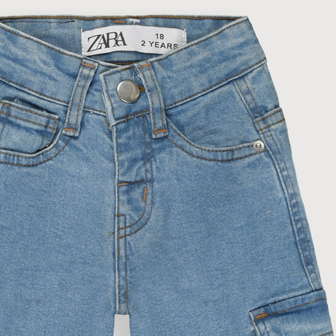 Playday Denim Cargo Jeans (Classic Blue)