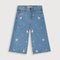 Kitty Embossed Denim Jeans (Blue)