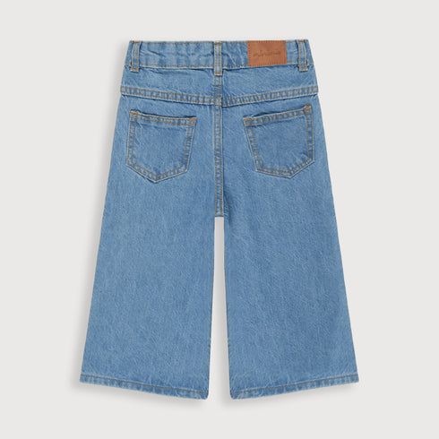 Kitty Embossed Denim Jeans (Blue)