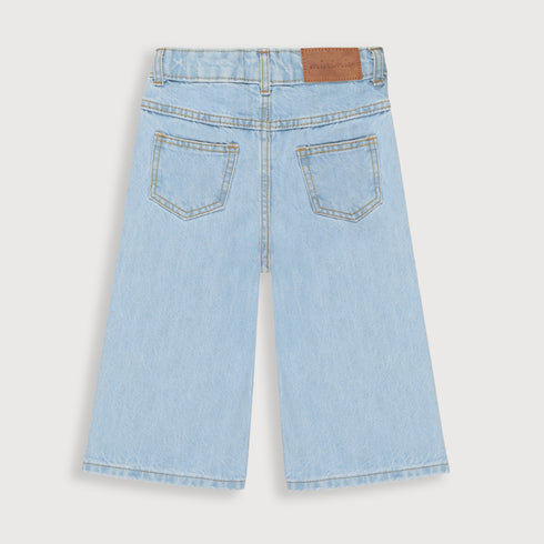 Kitty Embossed Denim Jeans (Light Blue)