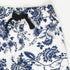 Imported Cotton Floral Short (White/Navy)