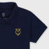Embroidered Pique Polo Tee (Blue)