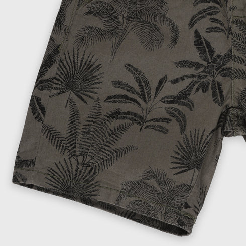 Floral Cotton Short (Grey)