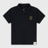 Embroidered Pique Polo Tee (Black)