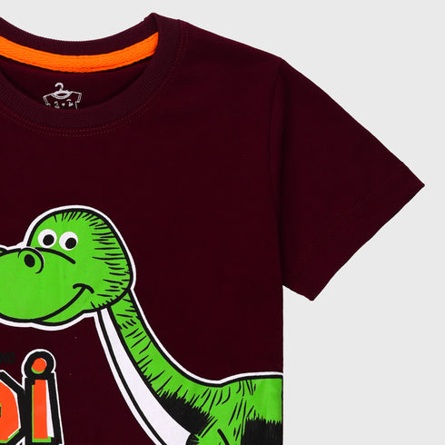 Dino Printed Short Set (Purple)