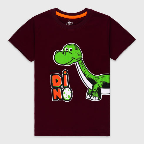 Dino Printed Short Set (Purple)