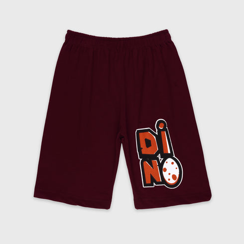 Dino Printed Short Set (Purple)
