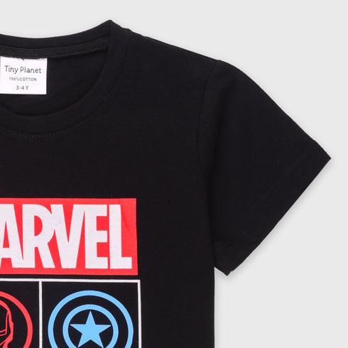 Marvel Printed T-Shirt (Black)