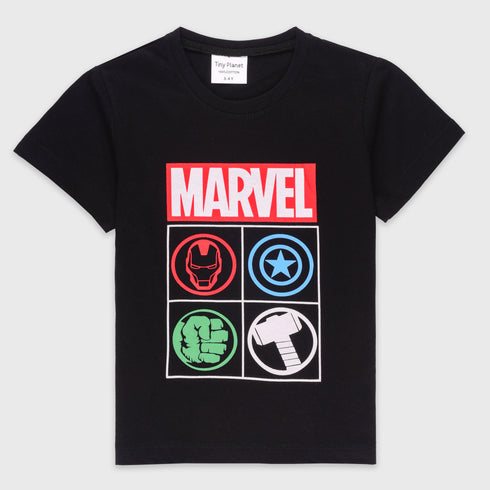 Marvel Printed T-Shirt (Black)