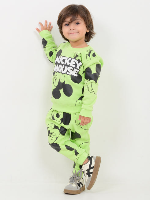 Smiley Mickey Fleece Suit (Zesty Green)