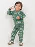 The Happy Vibes Fleece Suit (Moss Green)