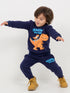 Hangin With Dad Fleece Suit (Navy Blue)