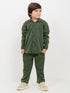 Imported Malai Velour 2 Piece Set (Dark Green)