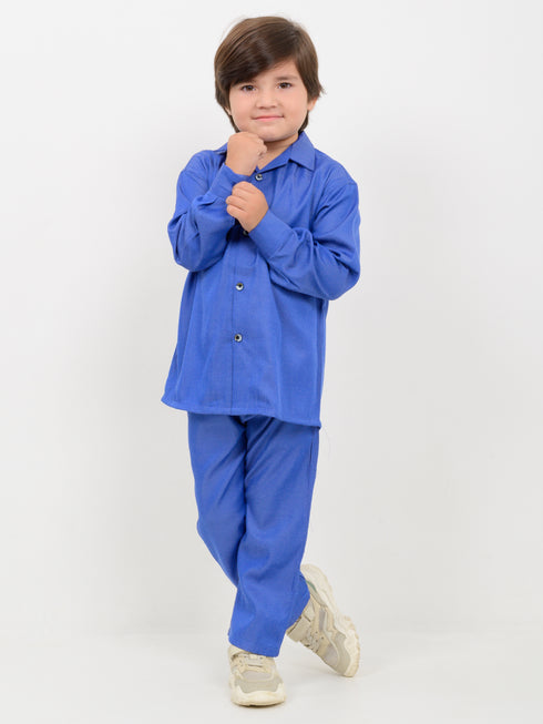 Imported Denim 2 Piece Set (Royal Blue)