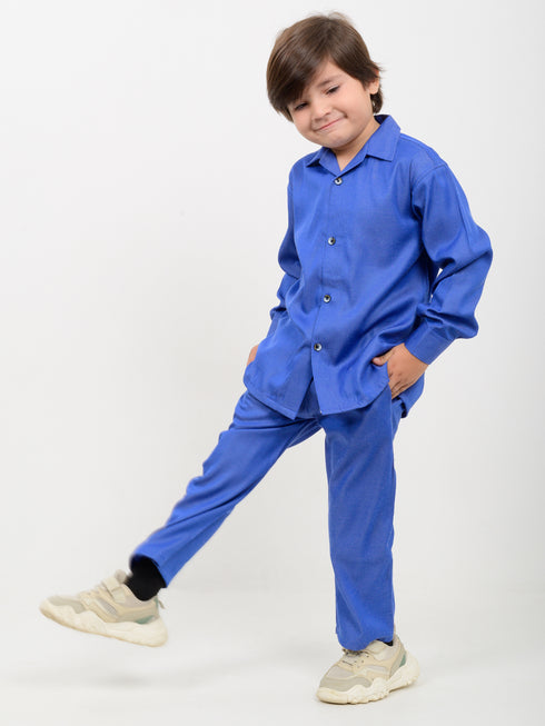 Imported Denim 2 Piece Set (Royal Blue)