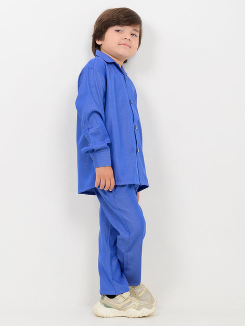 Imported Denim 2 Piece Set (Royal Blue)