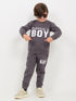 Mama's Boy Fleece Suit (Charcoal Gray)