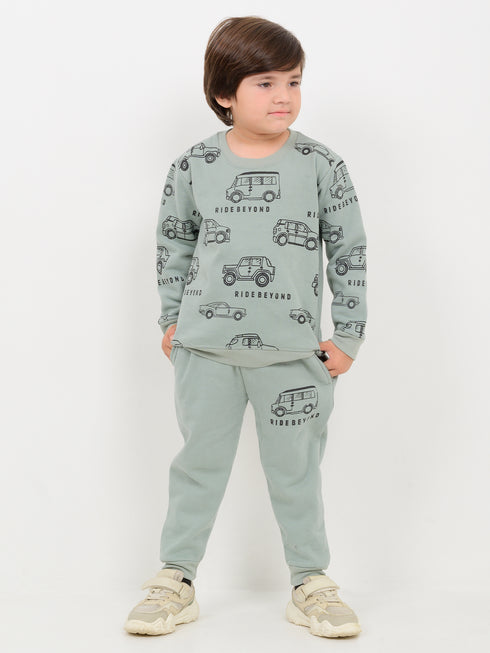 Adventure Ride Fleece Suit (Steel Green)